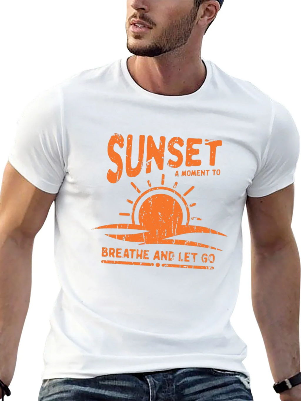 Sunset Breathe & Let Go Graphic Tee - Relaxed Fit product image 12