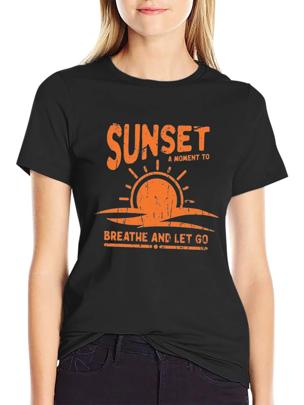 Sunset Breathe & Let Go Graphic Tee - Relaxed Fit product image 2