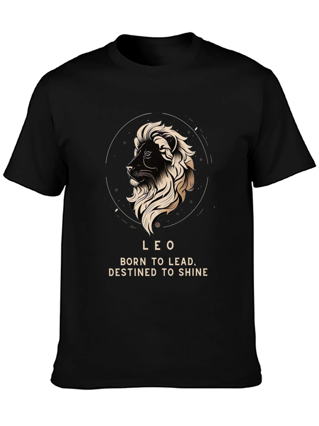 Leo Zodiac T-Shirt - Born to Lead Destined to Shine - Black product image 3