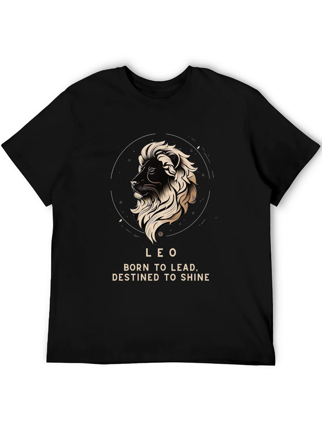 Leo Zodiac T-Shirt - Born to Lead Destined to Shine - Black product image 5
