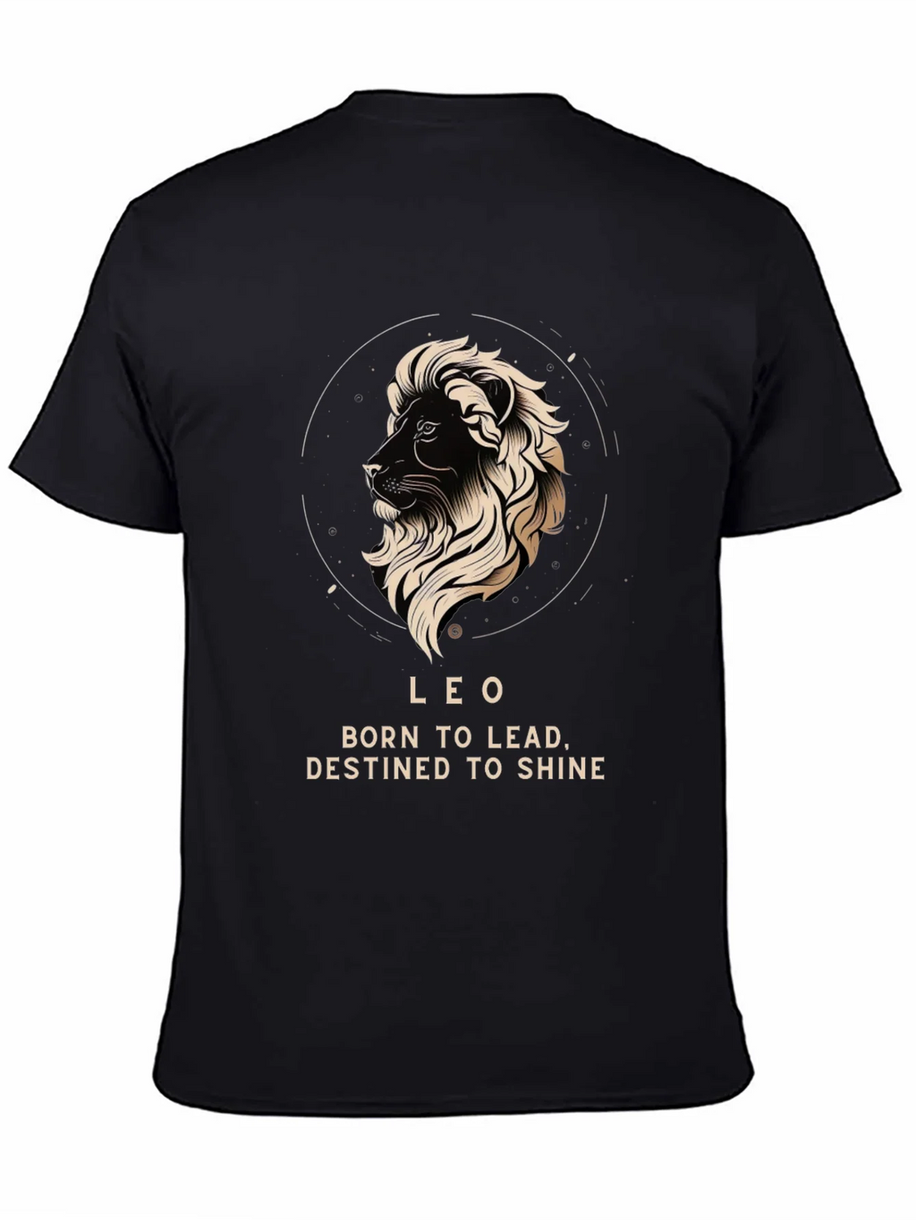 Leo Zodiac T-Shirt - Born to Lead Destined to Shine - Black product image 4