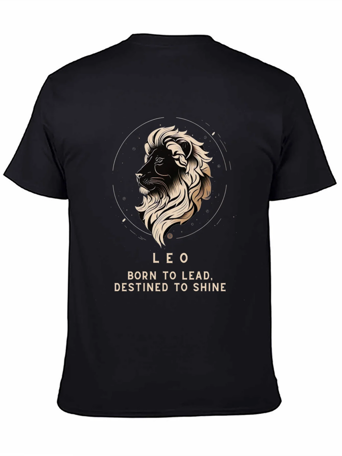 Leo Zodiac T-Shirt - Born to Lead Destined to Shine - Black product image 4