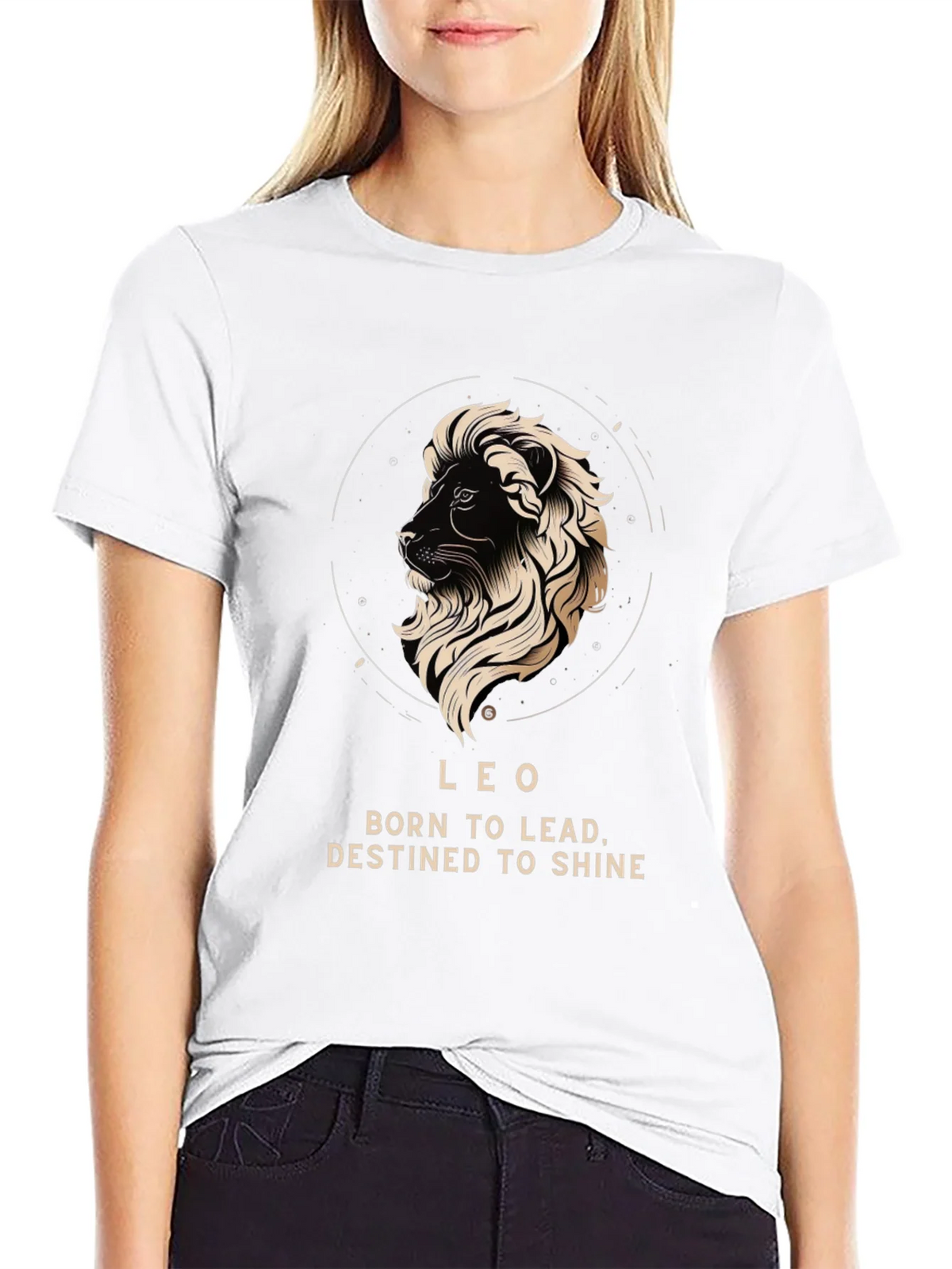 Leo Zodiac T-Shirt - Born to Lead Destined to Shine - Black product image 8