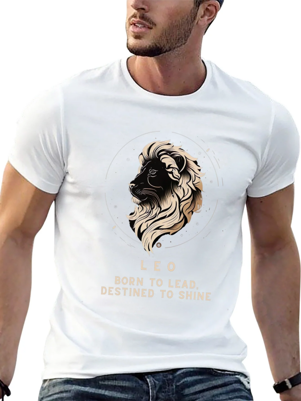 Leo Zodiac T-Shirt - Born to Lead Destined to Shine - Black product image 12