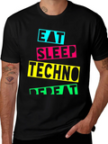 Eat Sleep Techno Repeat Graphic T-Shirt product image 1