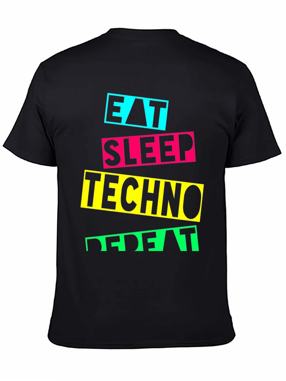 Eat Sleep Techno Repeat Graphic T-Shirt product image 4