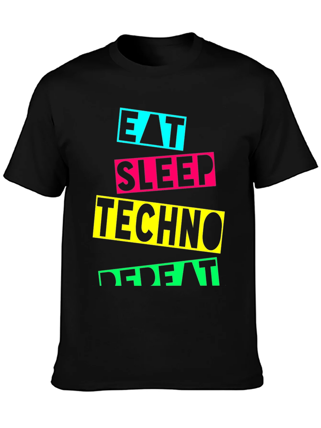 Eat Sleep Techno Repeat Graphic T-Shirt product image 3