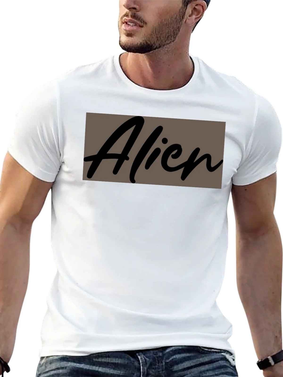 Alien Graphic Print Crew Neck T-Shirt product image 9