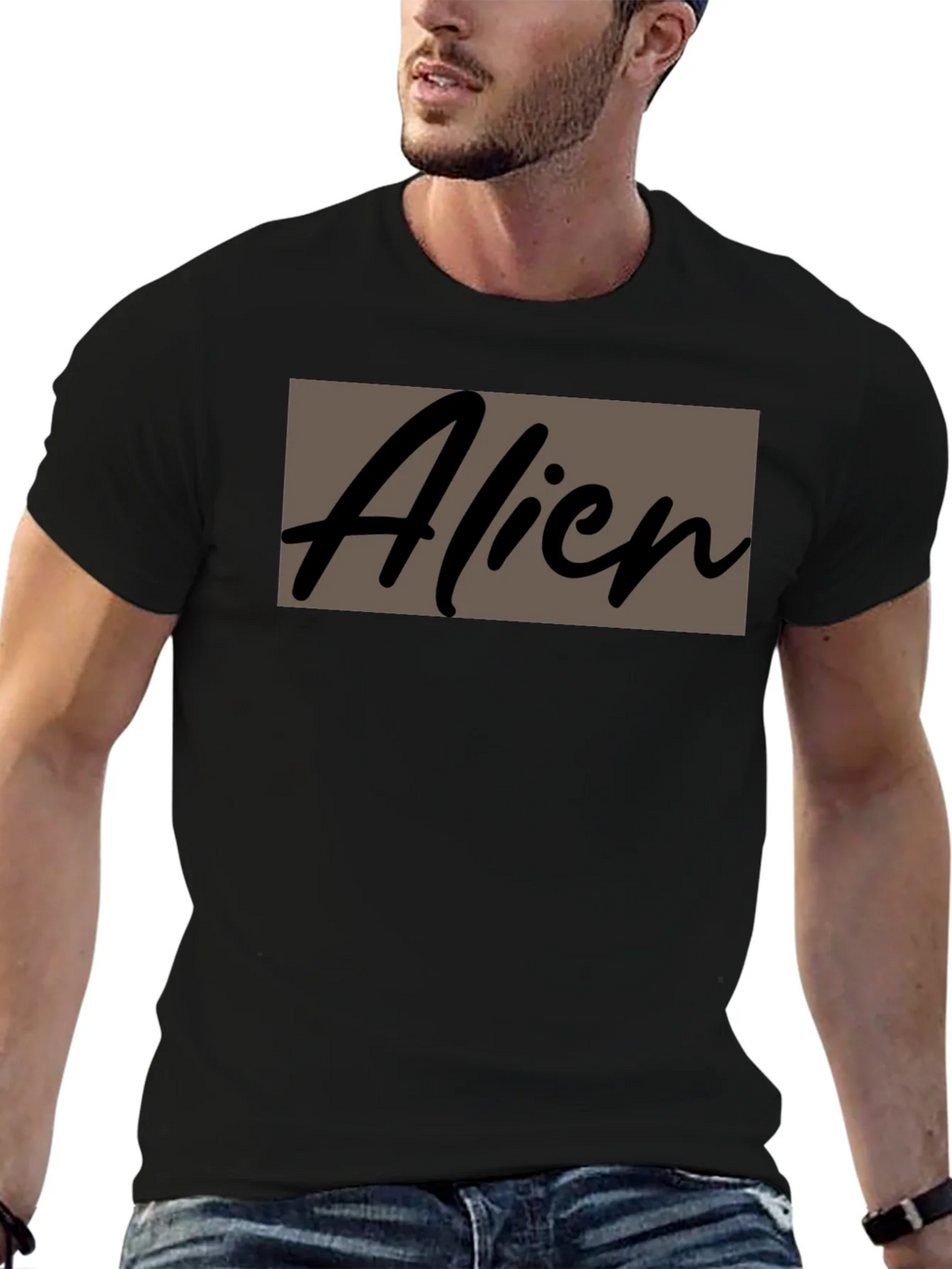 Alien Graphic Print Crew Neck T-Shirt product image 4