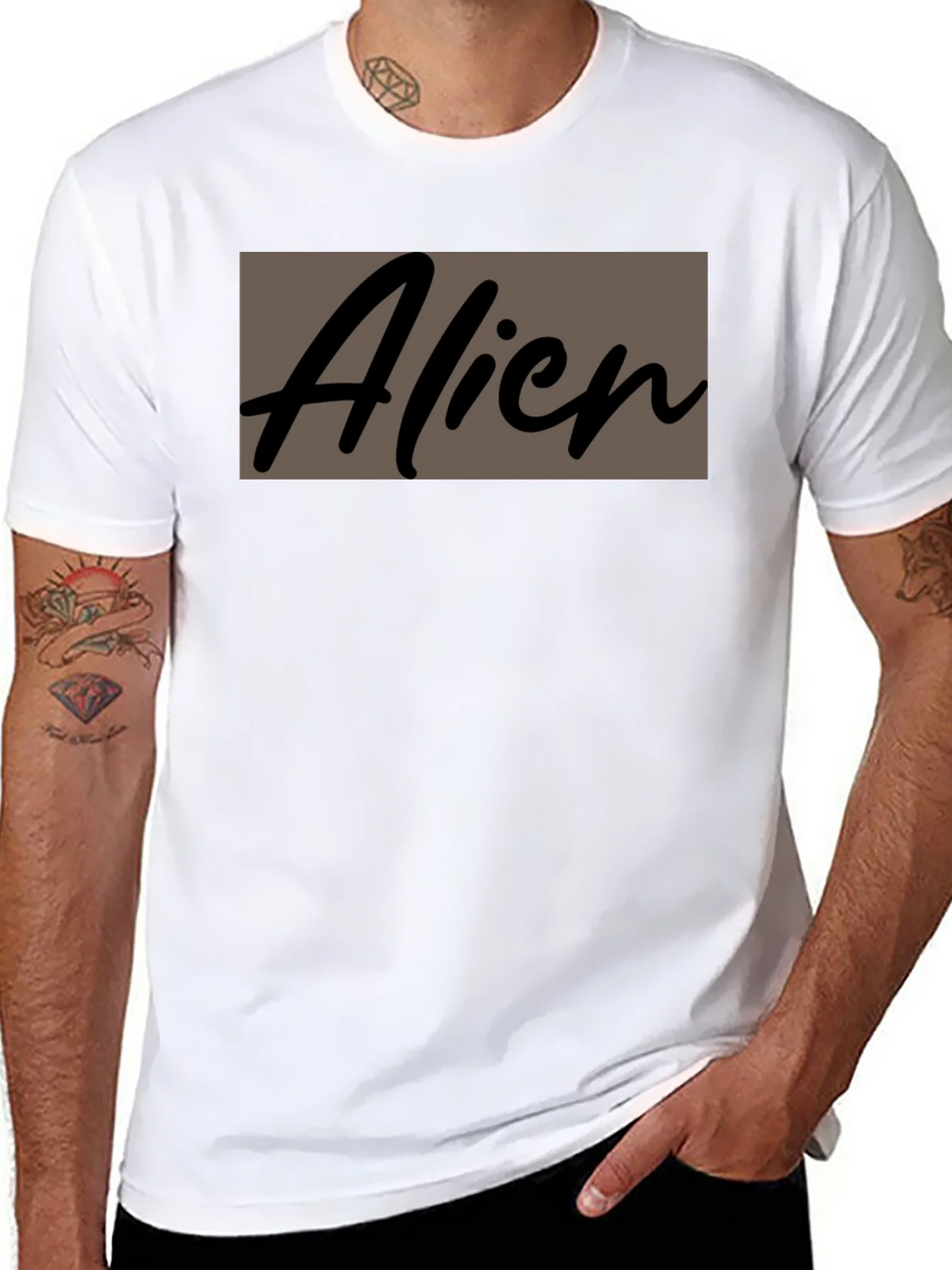 Alien Graphic Print Crew Neck T-Shirt product image 5