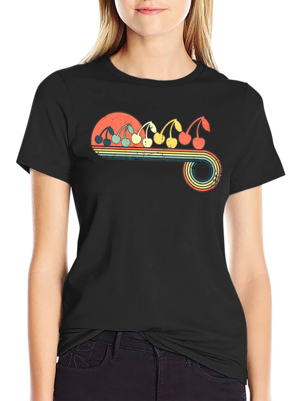 Retro Cherry Graphic T-Shirt product image 2