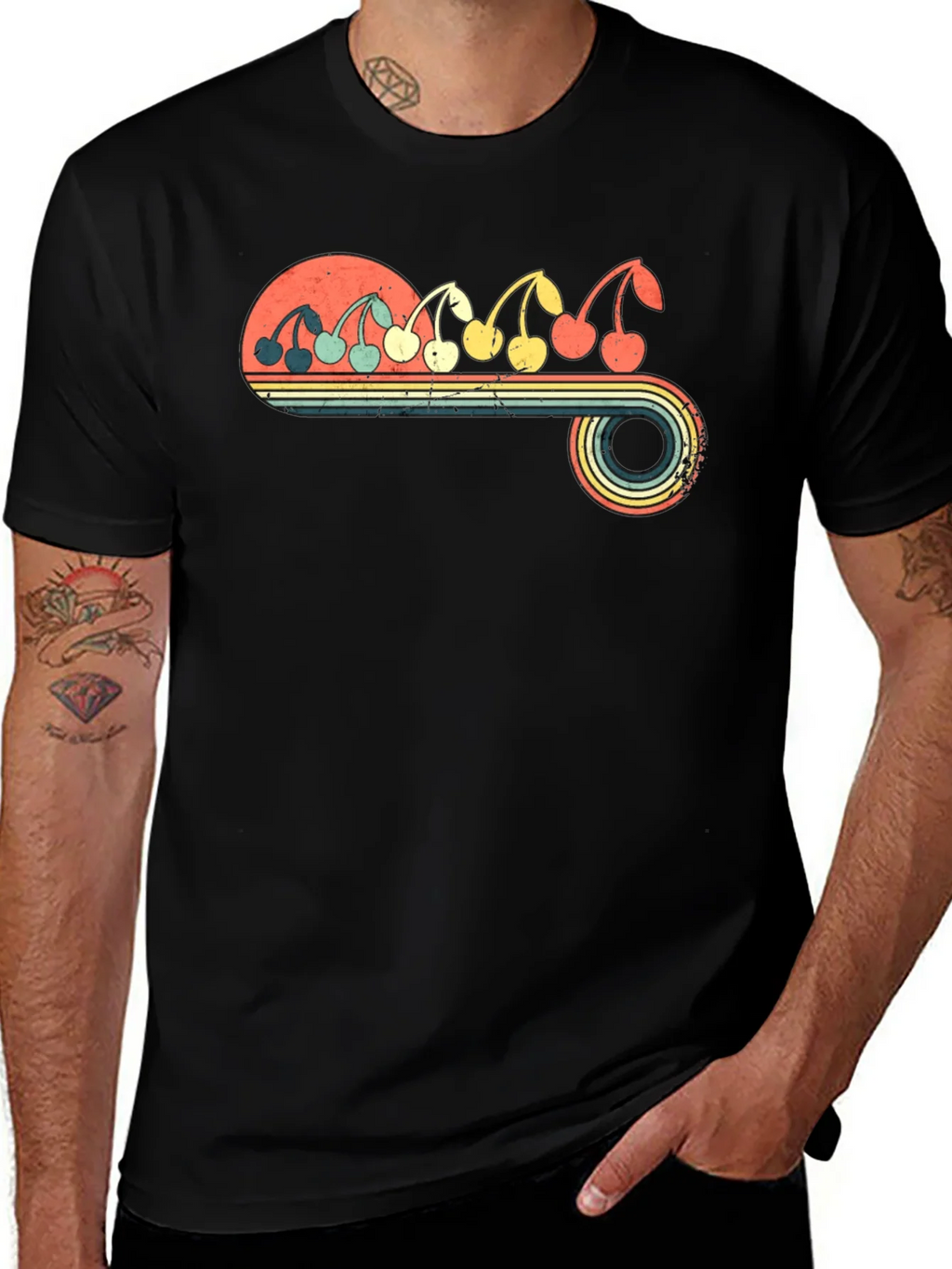 Retro Cherry Graphic T-Shirt product image 1