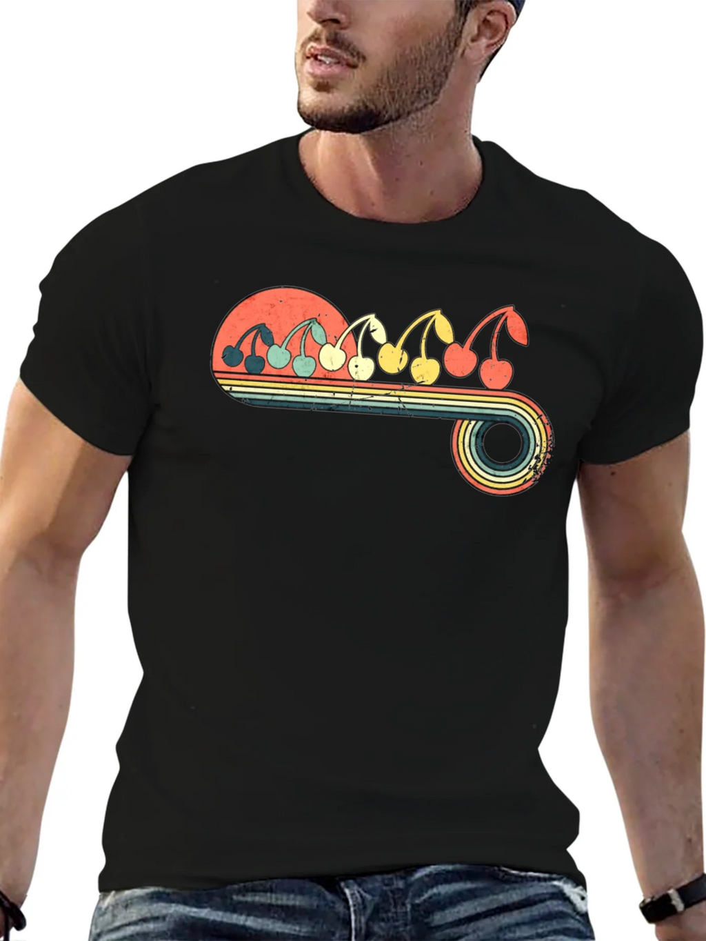Retro Cherry Graphic T-Shirt product image 5