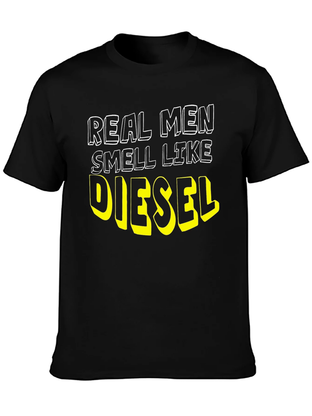Real Men Smell Like Diesel Black T-Shirt product image 3