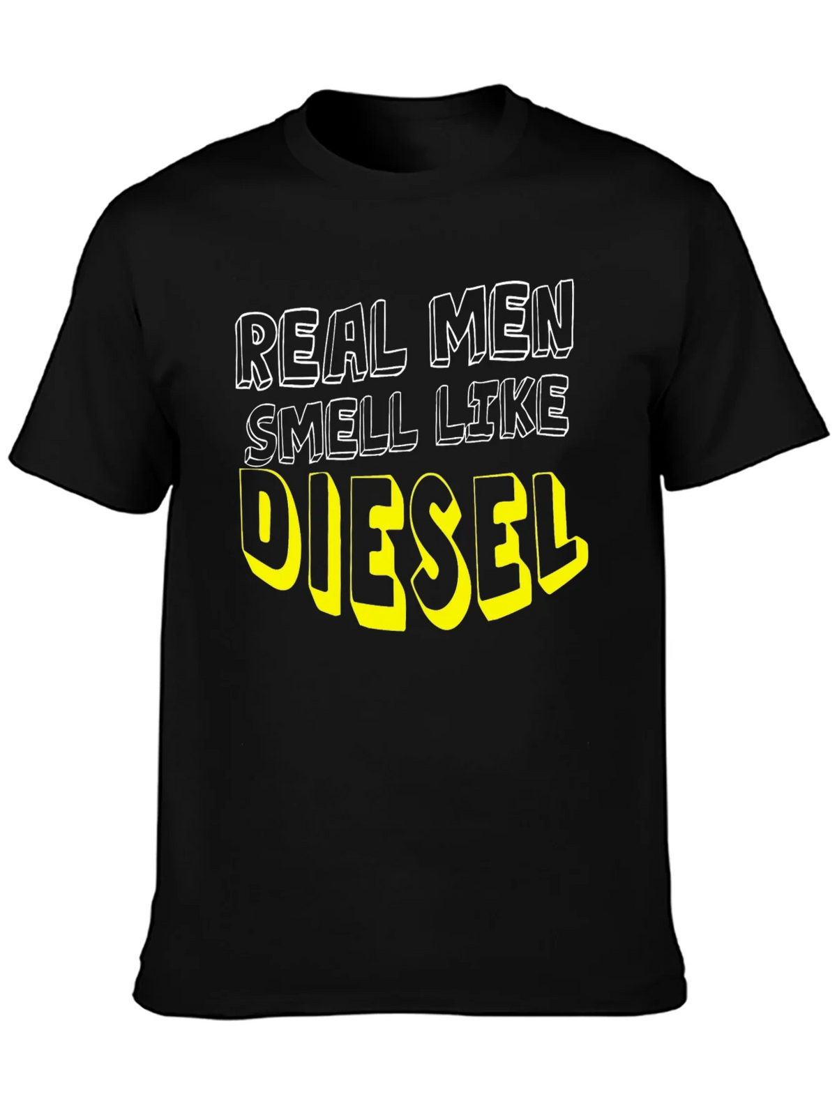Real Men Smell Like Diesel Black T-Shirt product image 3