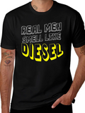 Real Men Smell Like Diesel Black T-Shirt product image 1