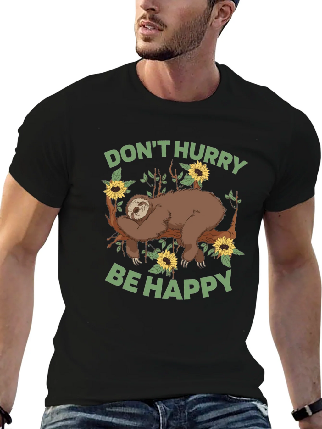 Sloth Graphic Tee - Dont Hurry Be Happy product image 6