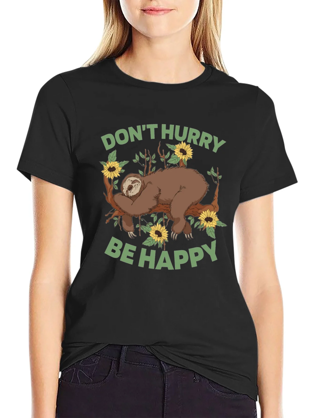 Sloth Graphic Tee - Dont Hurry Be Happy product image 2