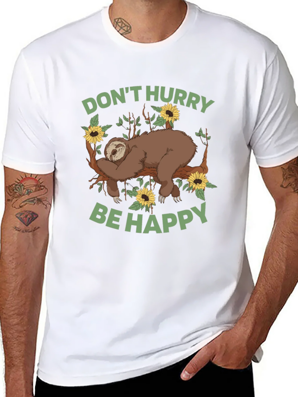 Sloth Graphic Tee - Dont Hurry Be Happy product image 7