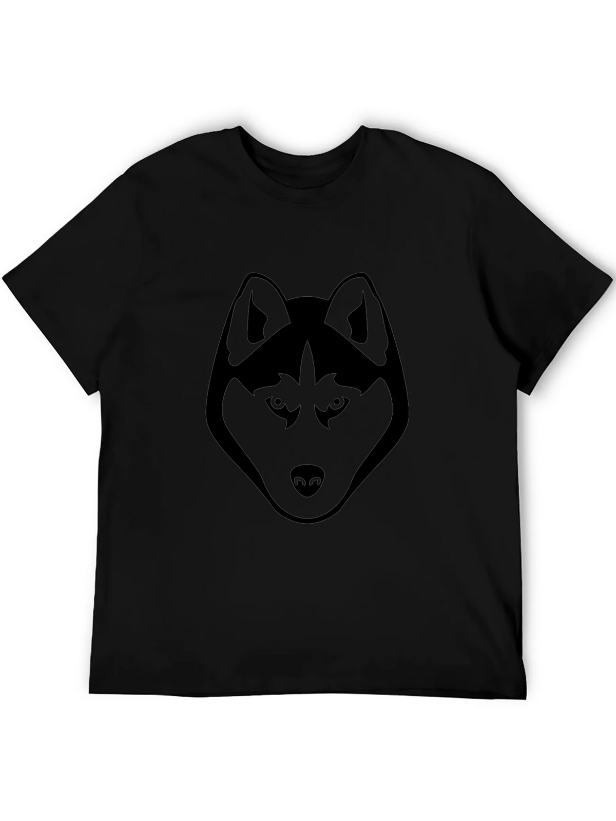 Black Husky Dog Head Graphic T-Shirt product image 1