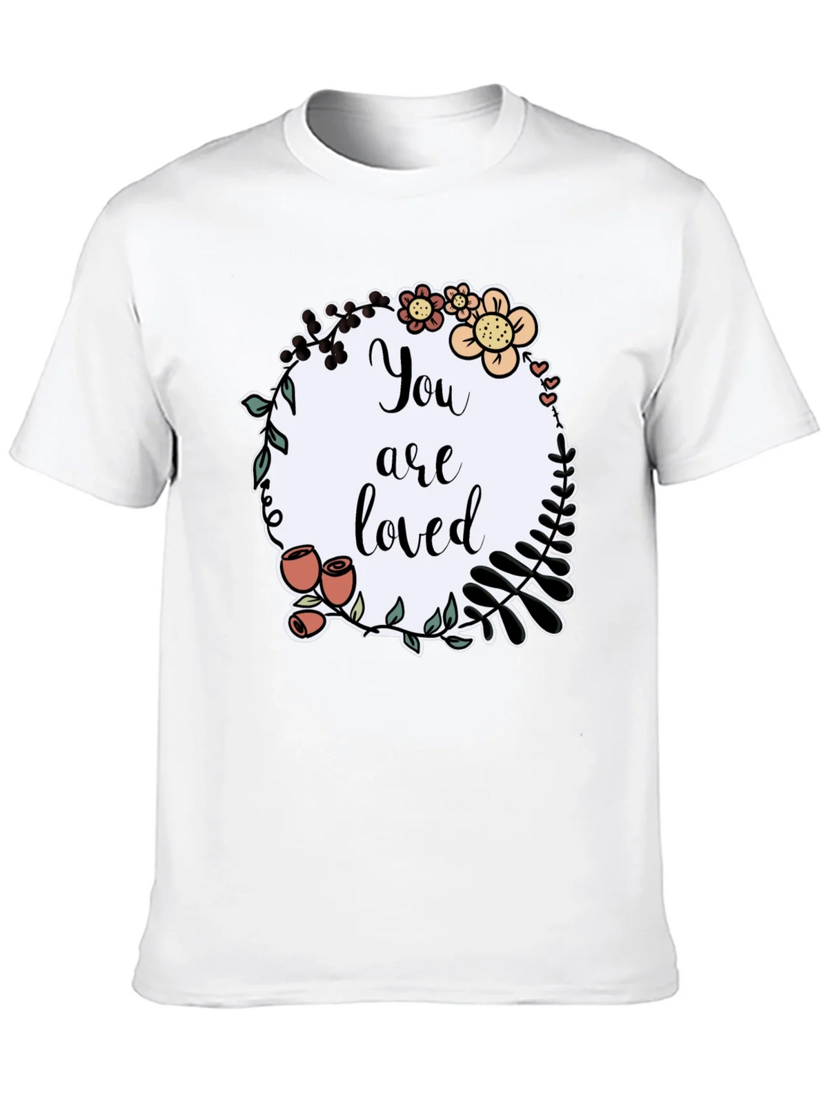 You are Loved Graphic Tee - Floral Wreath T-Shirt product image 9