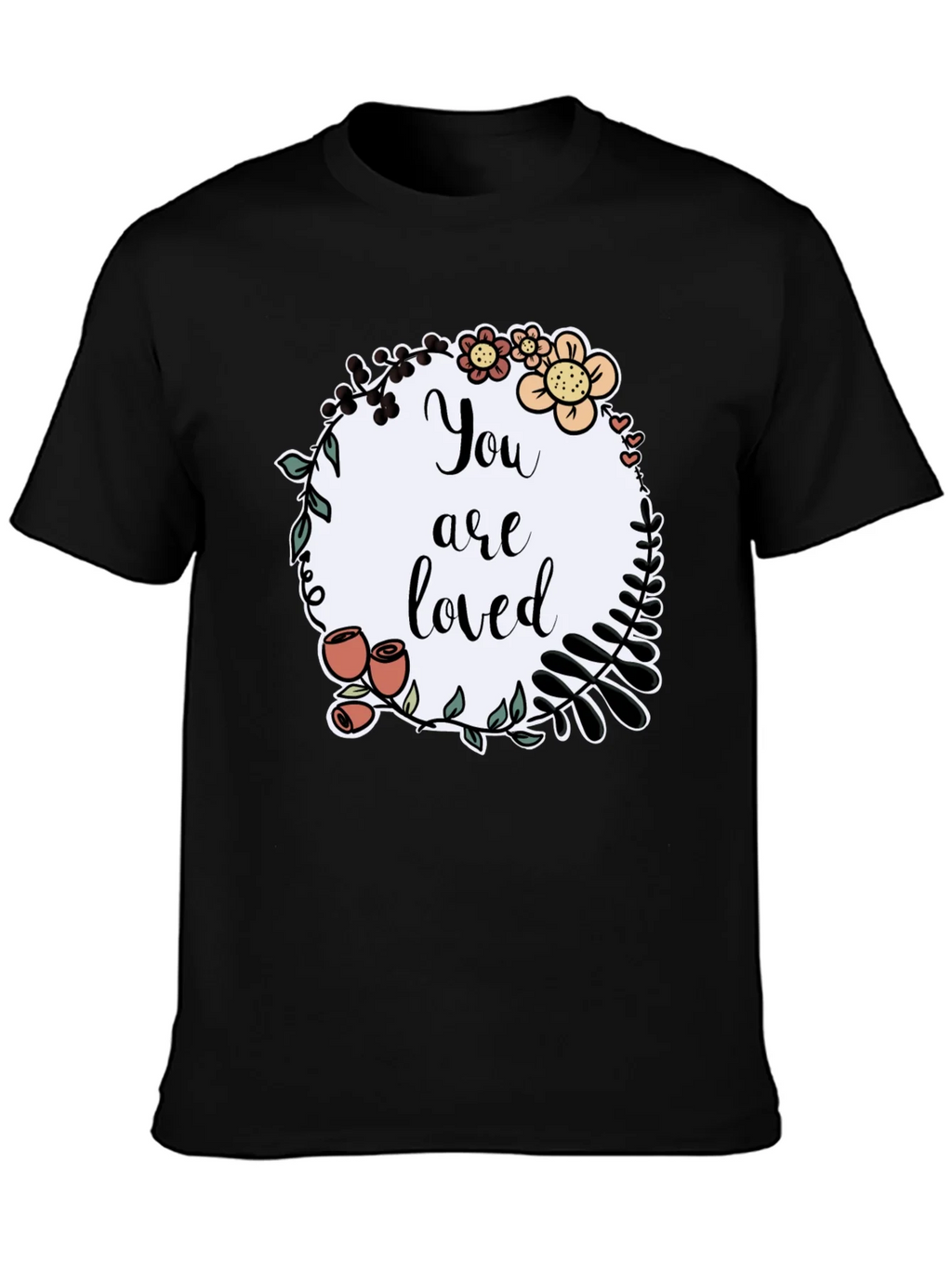 You are Loved Graphic Tee - Floral Wreath T-Shirt product image 3