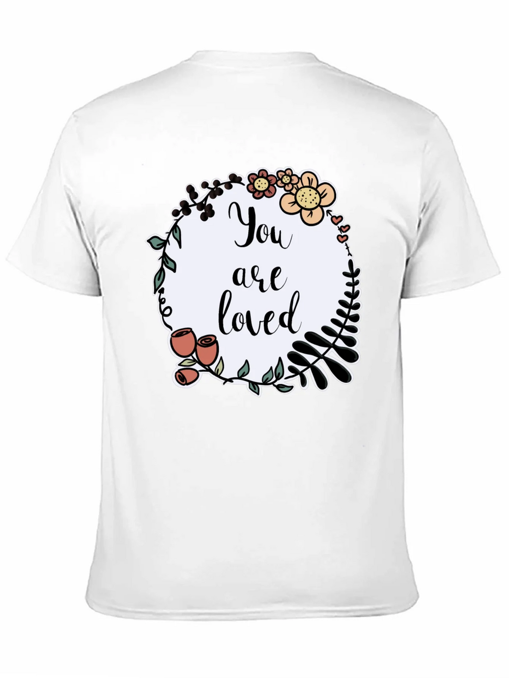 You are Loved Graphic Tee - Floral Wreath T-Shirt product image 10