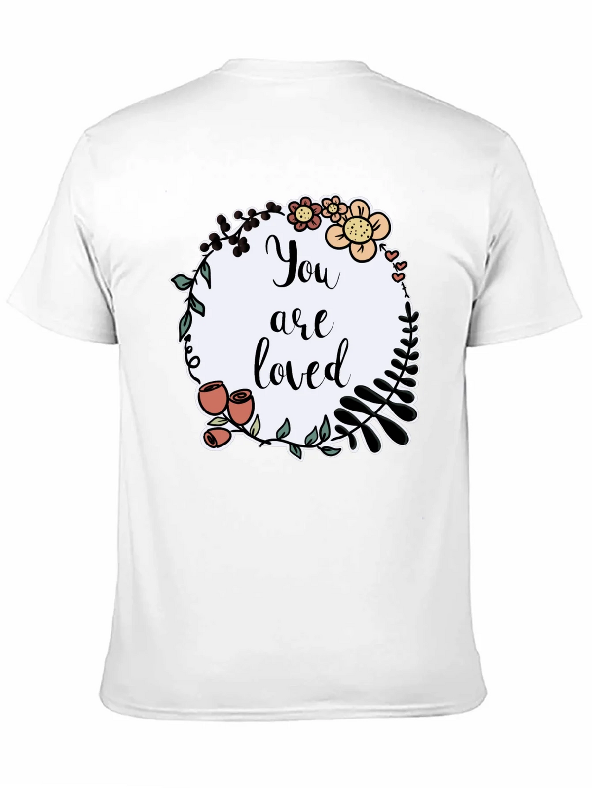 You are Loved Graphic Tee - Floral Wreath T-Shirt product image 10