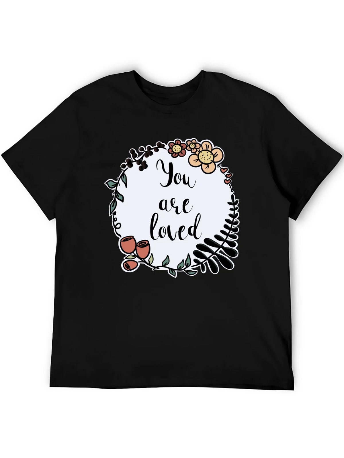 You are Loved Graphic Tee - Floral Wreath T-Shirt product image 5