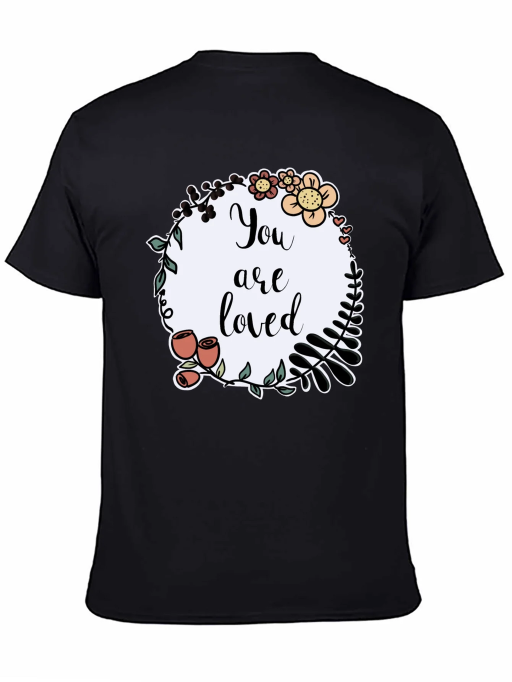 You are Loved Graphic Tee - Floral Wreath T-Shirt product image 4