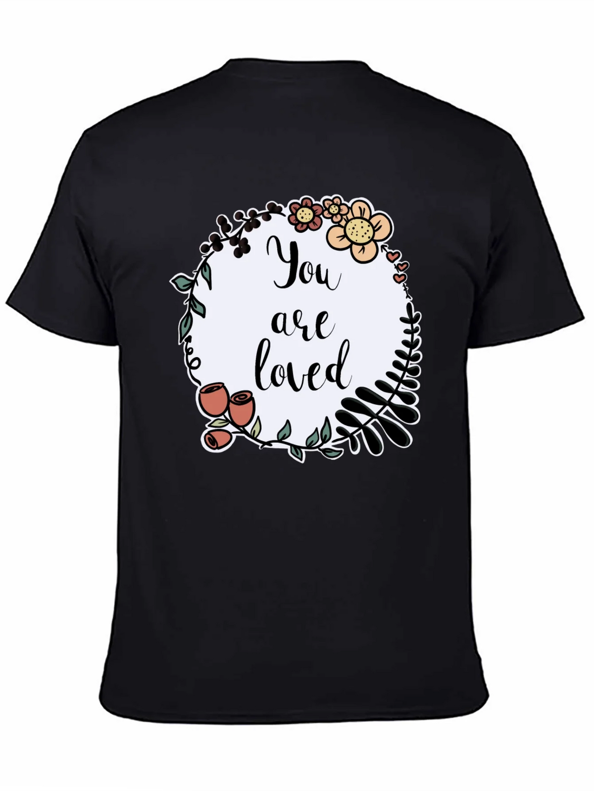 You are Loved Graphic Tee - Floral Wreath T-Shirt product image 4