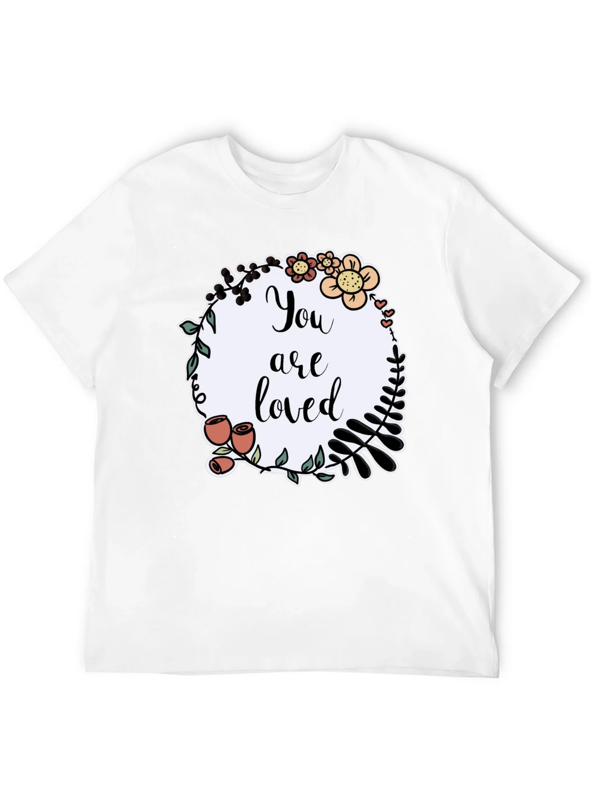You are Loved Graphic Tee - Floral Wreath T-Shirt product image 11