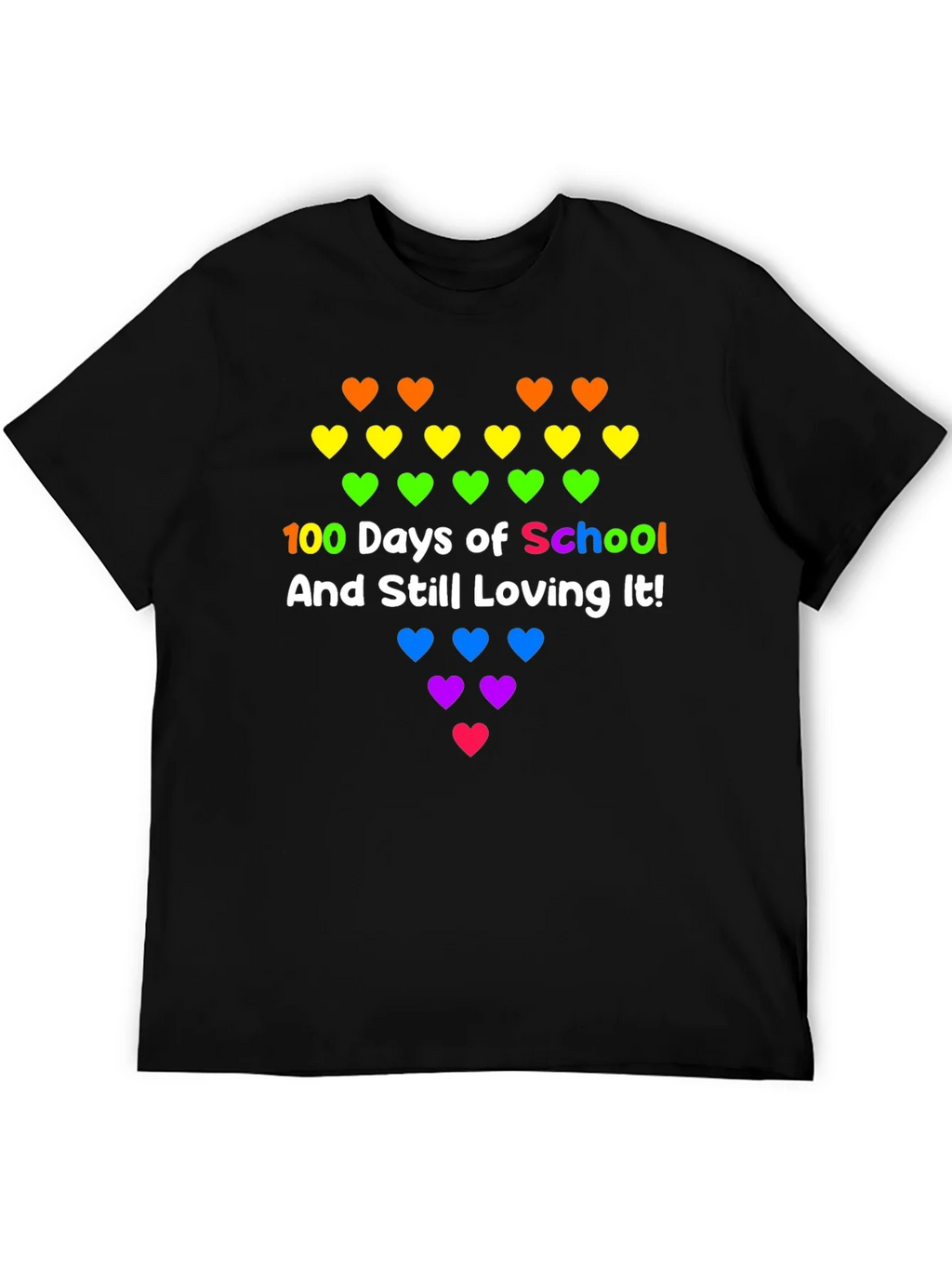 100 Days of School Rainbow Hearts Tee product image 5