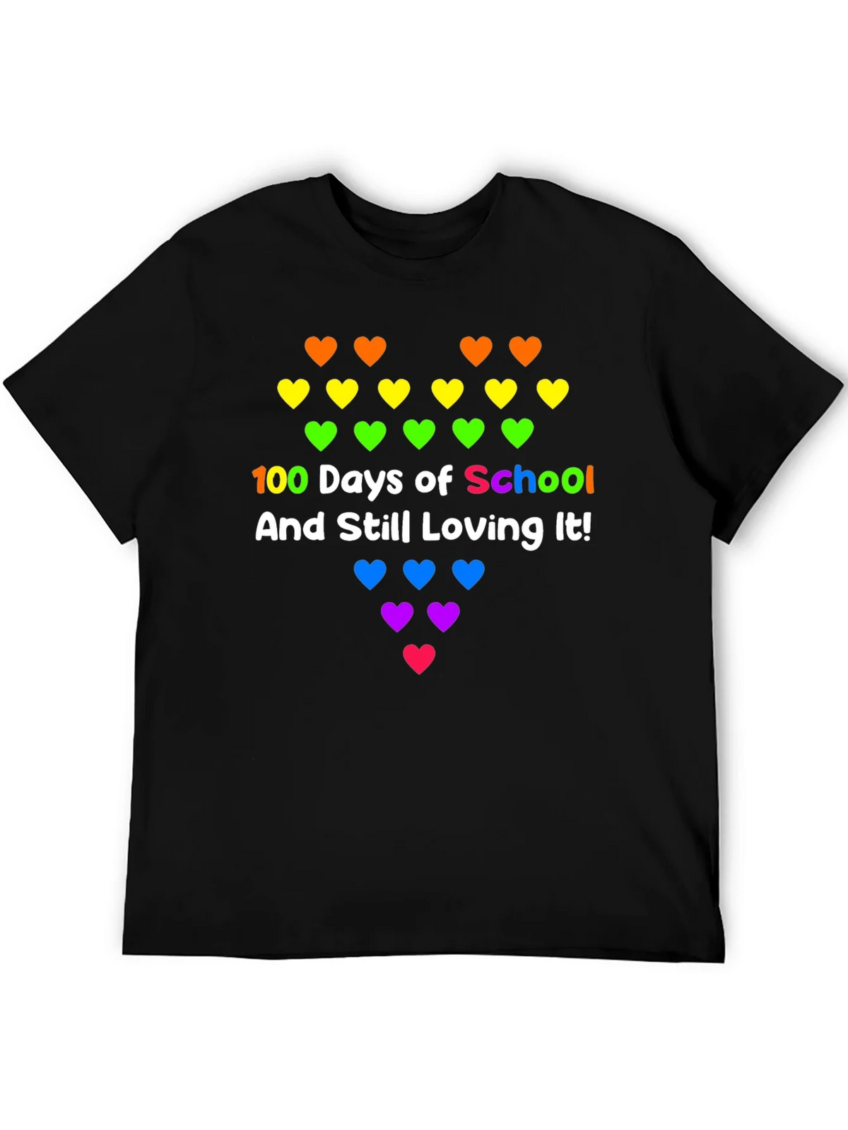 100 Days of School Rainbow Hearts Tee product image 5