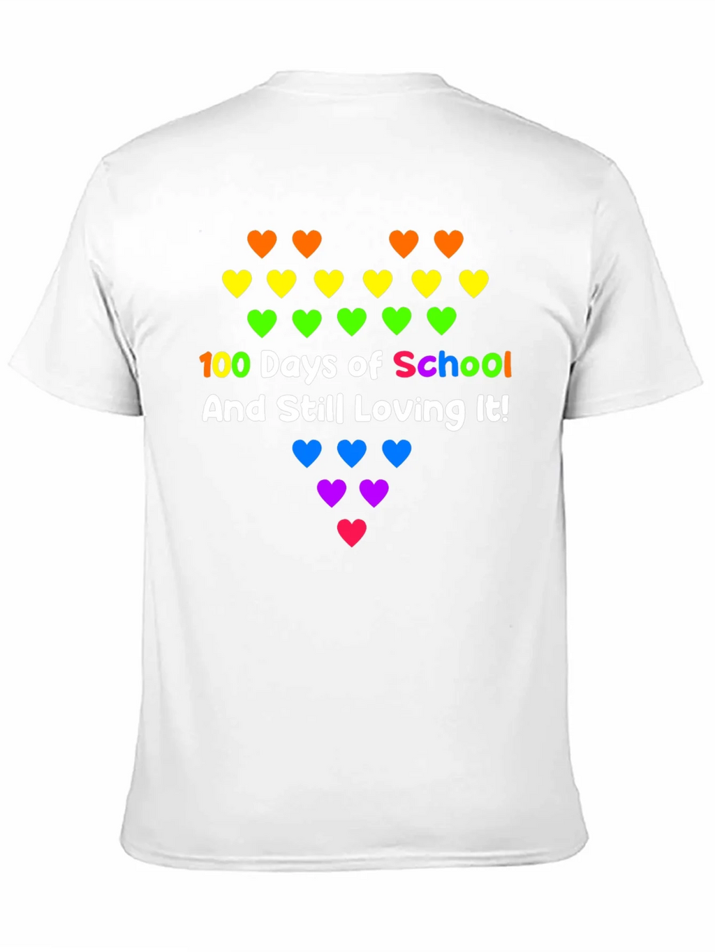100 Days of School Rainbow Hearts Tee product image 10