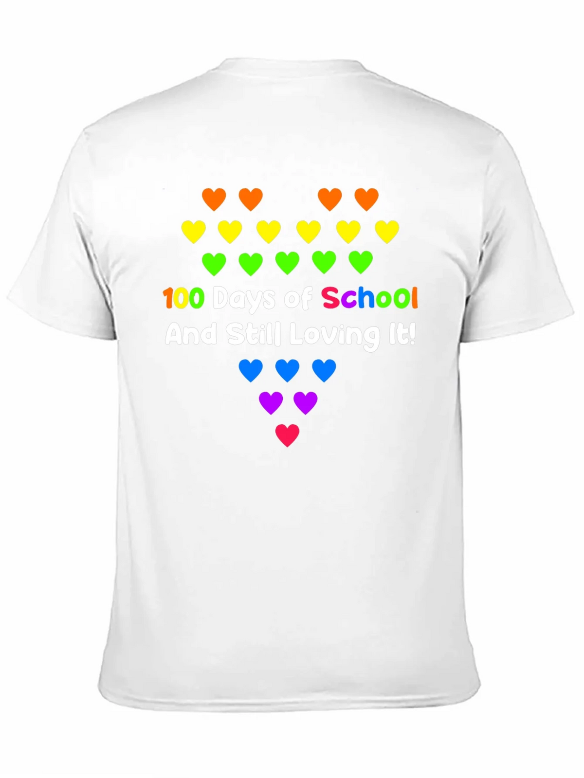 100 Days of School Rainbow Hearts Tee product image 10