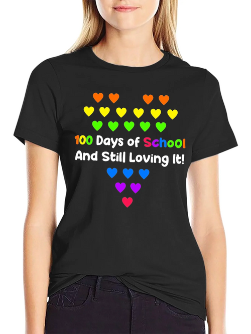 100 Days of School Rainbow Hearts Tee product image 2