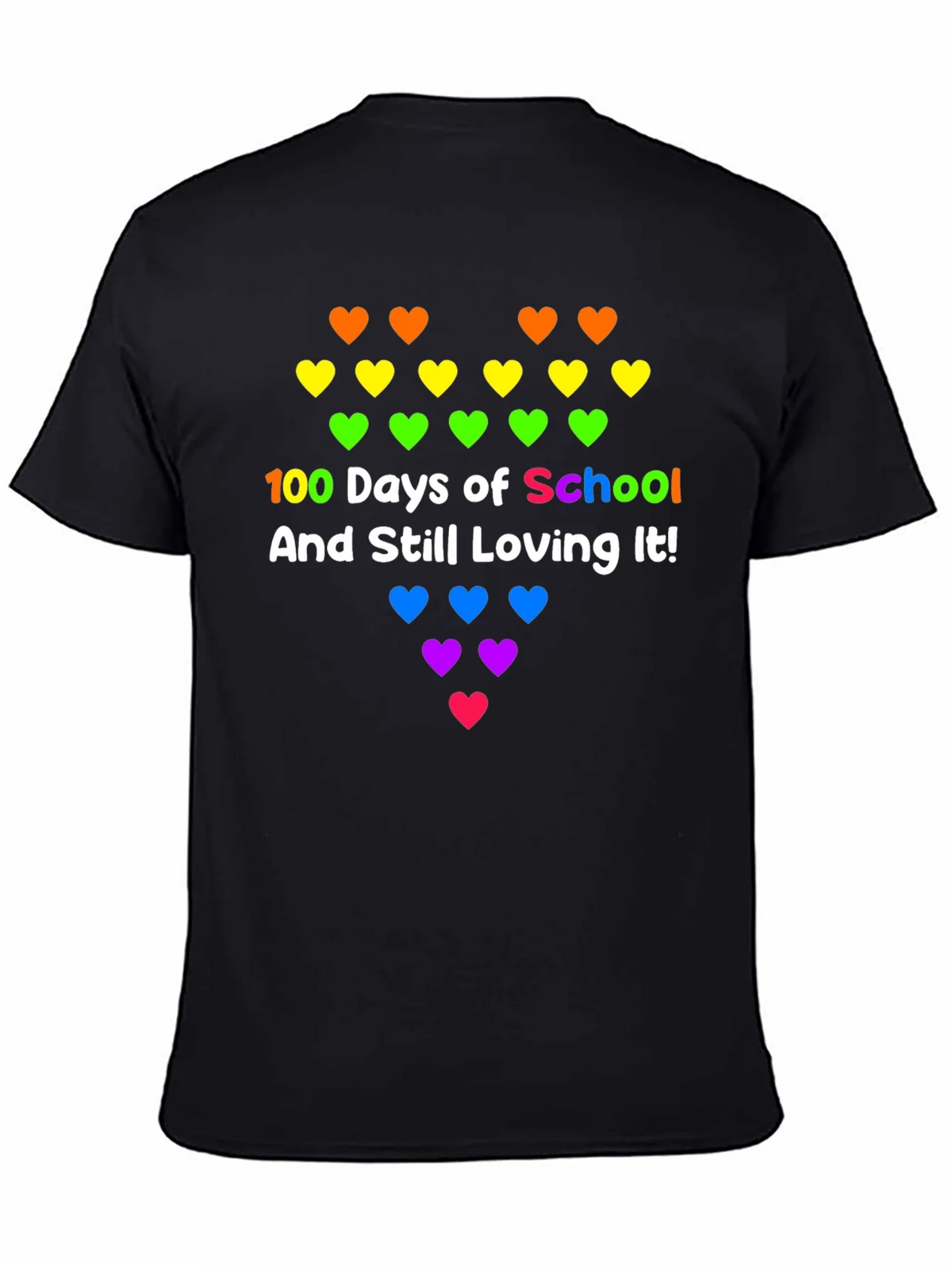100 Days of School Rainbow Hearts Tee product image 4
