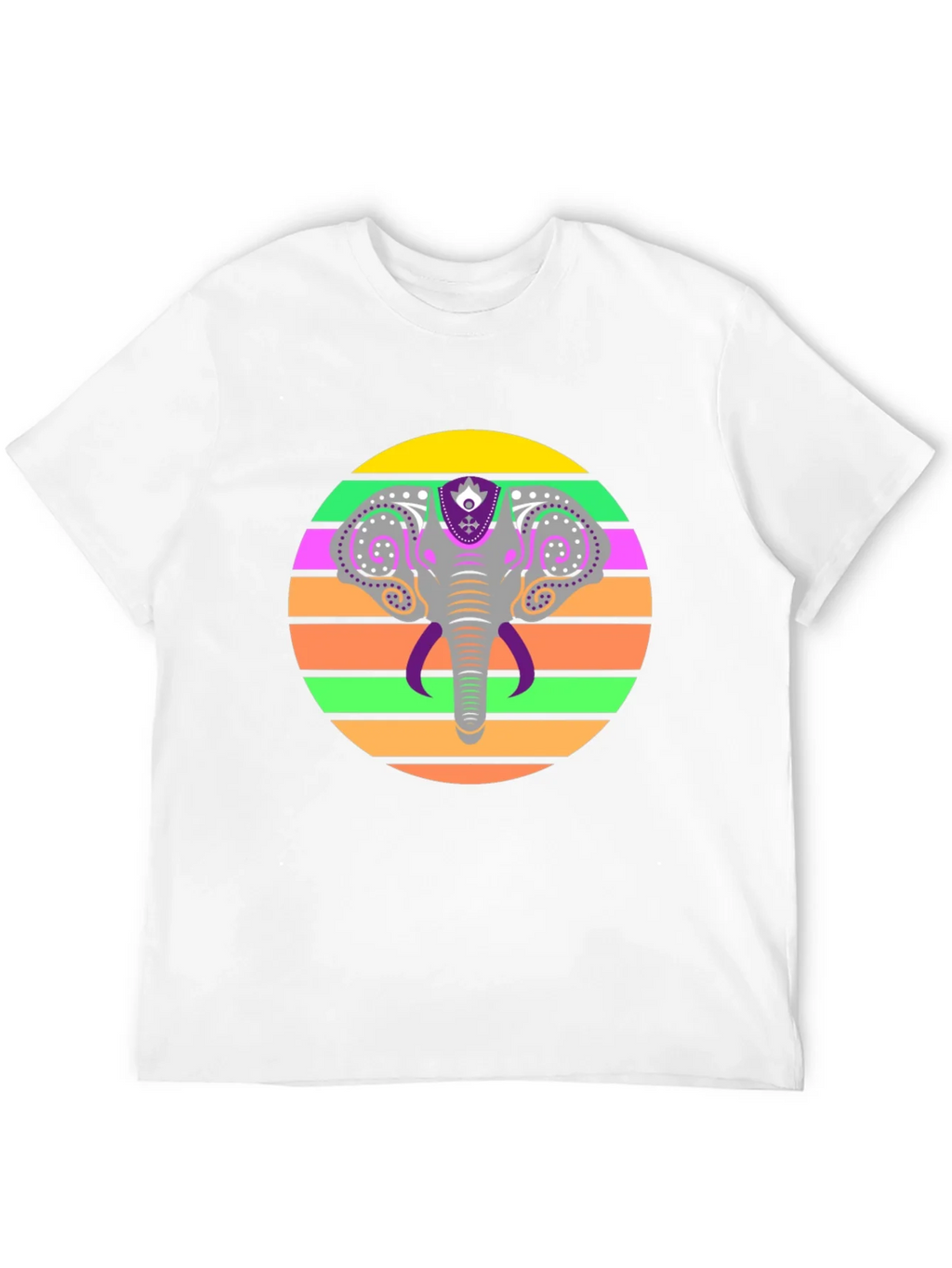 Elephant Sunset Graphic Tee - Stylish Mens Black T-Shirt product image 11