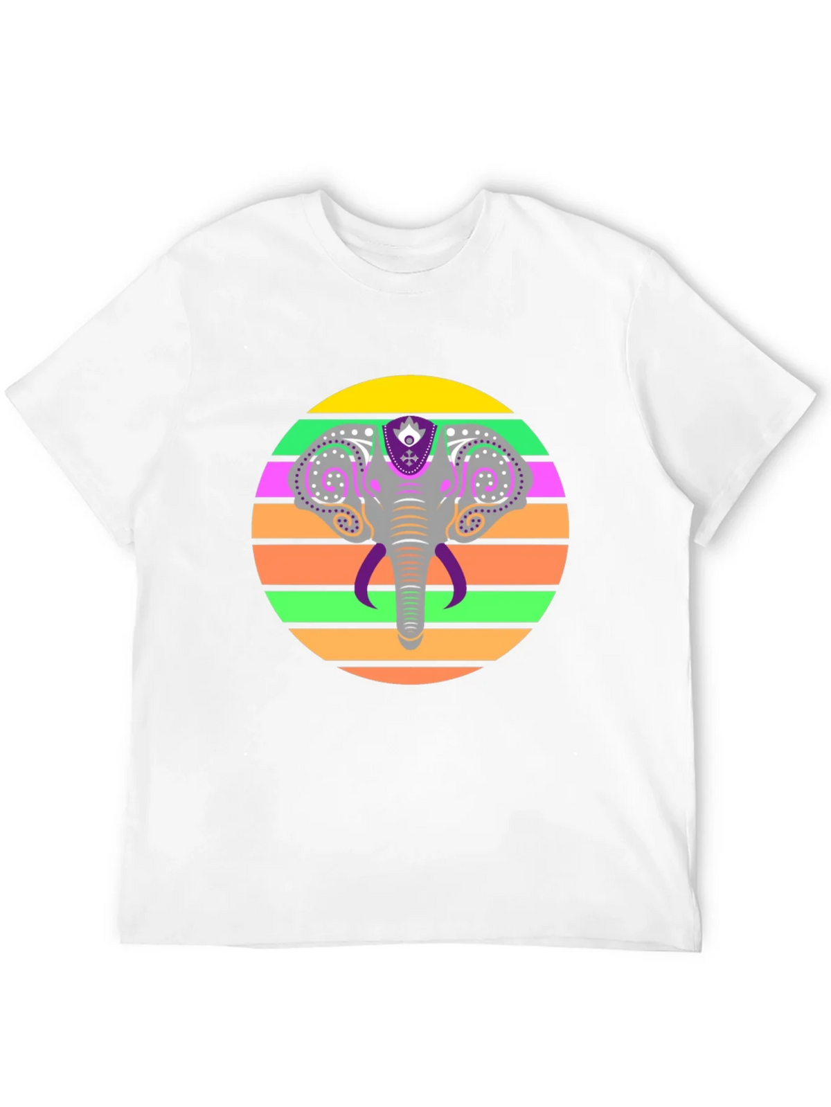 Elephant Sunset Graphic Tee - Stylish Mens Black T-Shirt product image 11