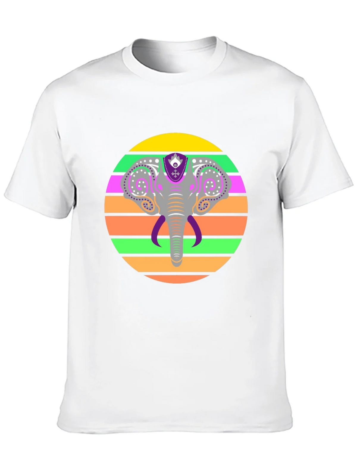 Elephant Sunset Graphic Tee - Stylish Mens Black T-Shirt product image 9