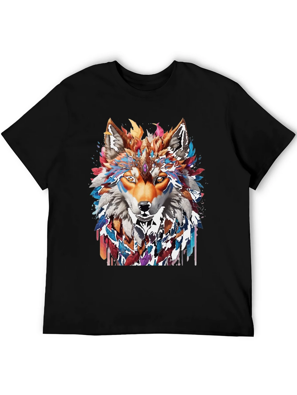 Wolf Spirit Graphic Tee - Artistic Animal Design product image 5