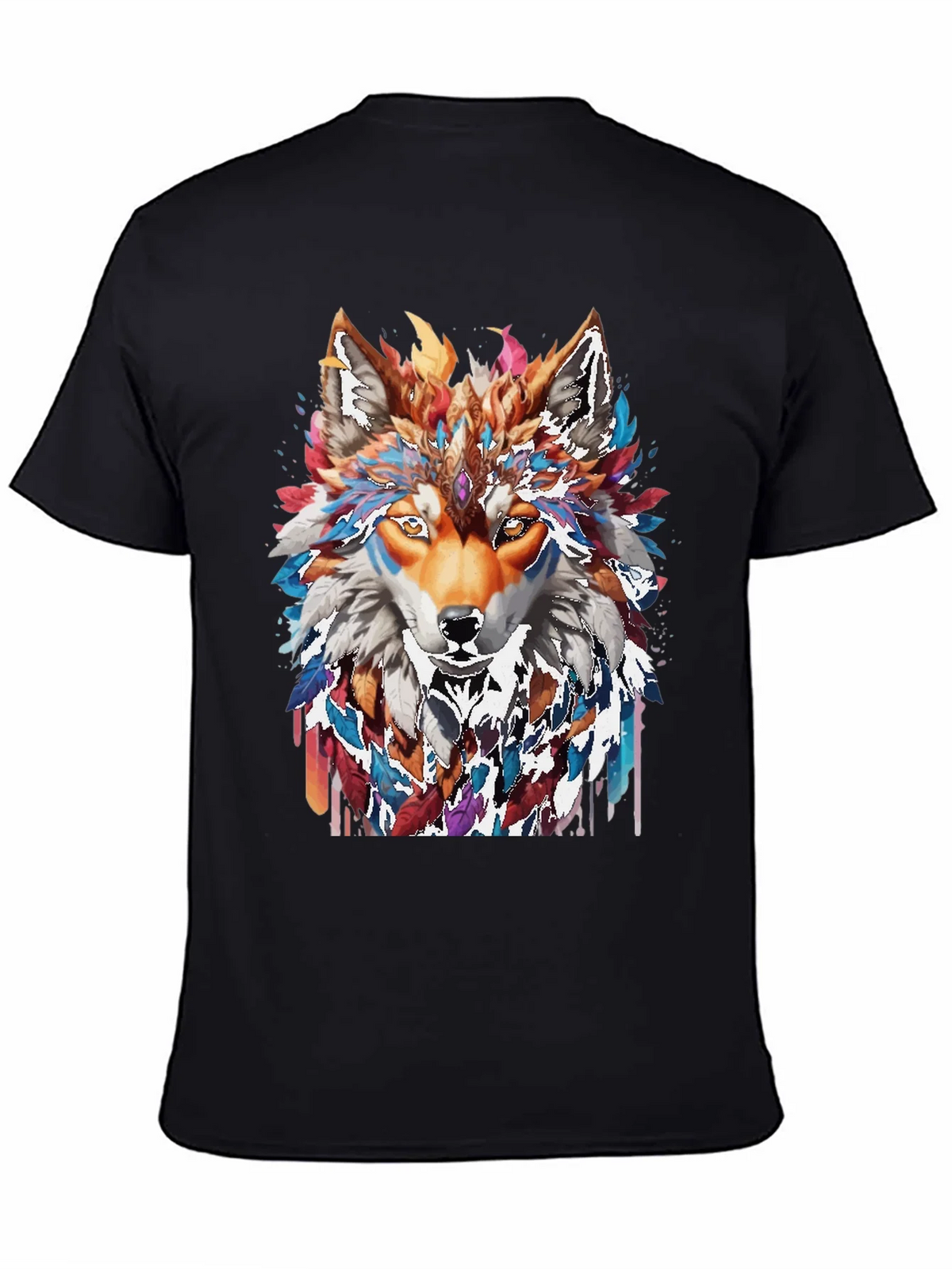 Wolf Spirit Graphic Tee - Artistic Animal Design product image 4