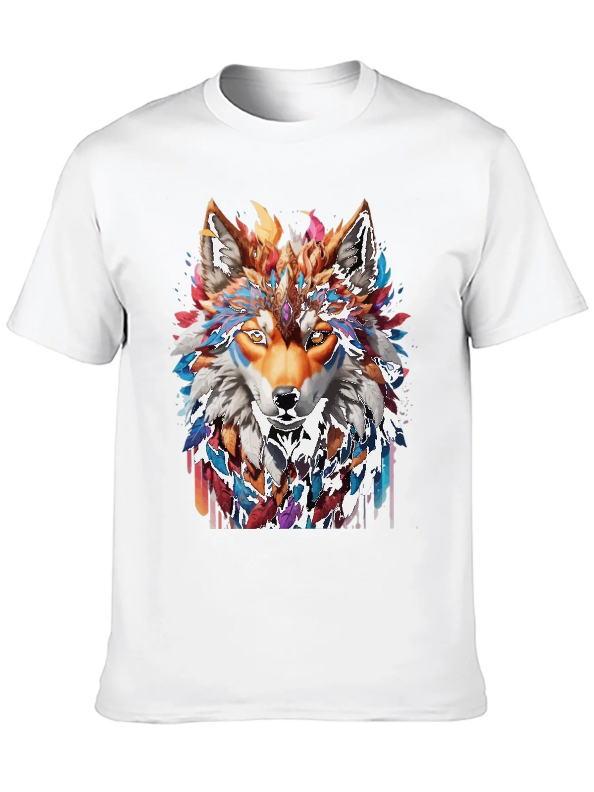 Wolf Spirit Graphic Tee - Artistic Animal Design product image 9