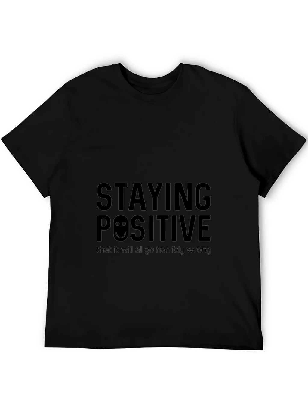 Staying Positive Graphic Black T-Shirt product image 5