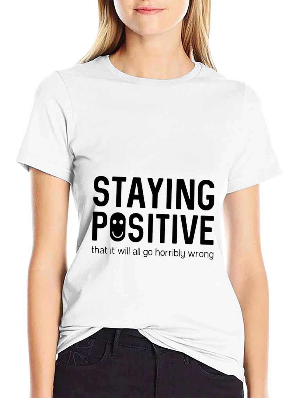 Staying Positive Graphic Black T-Shirt product image 8