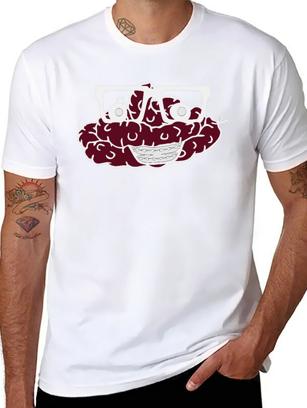 Brain with Glasses Graphic Tee - Unisex T-Shirt product image 7
