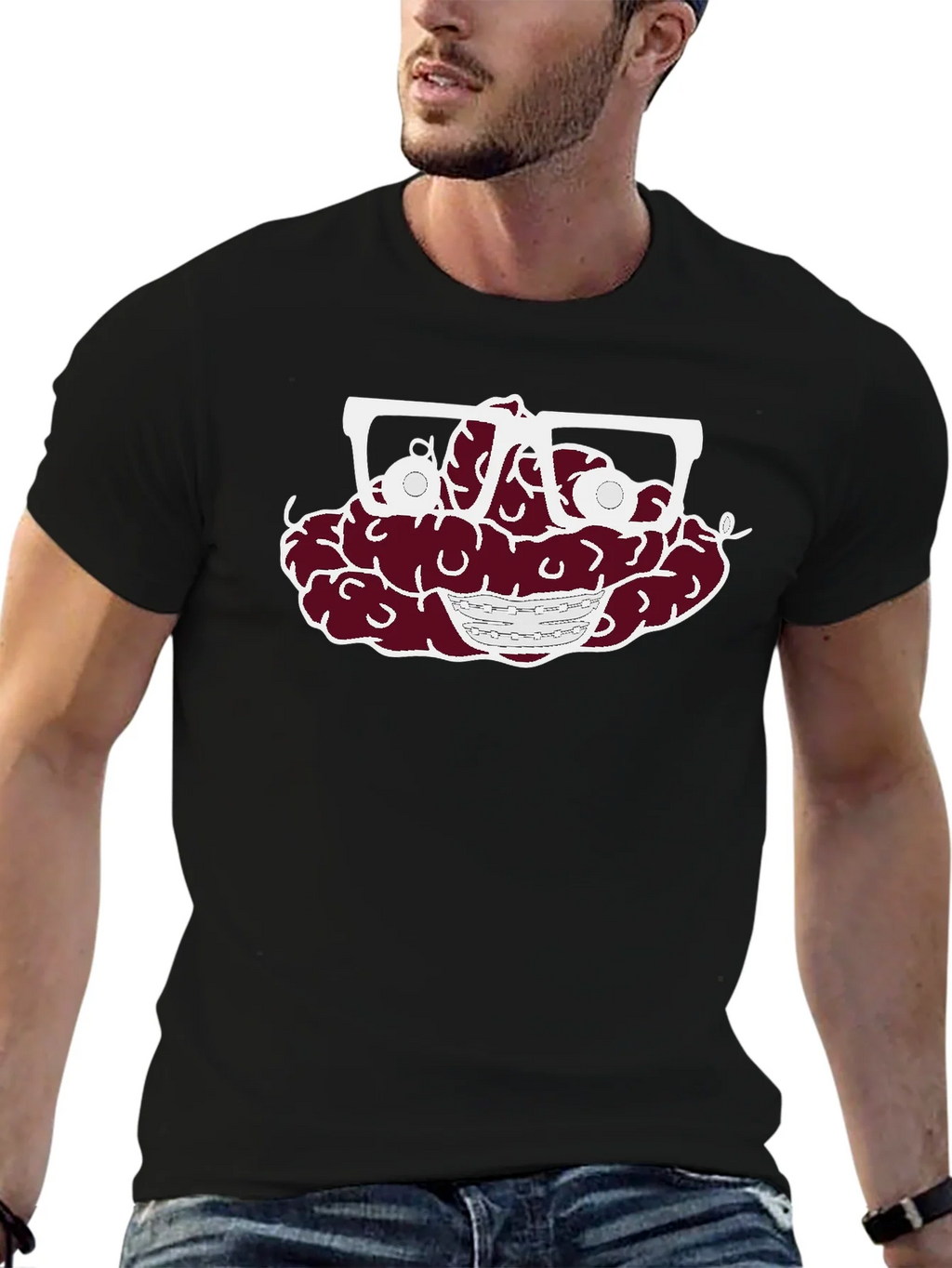 Brain with Glasses Graphic Tee - Unisex T-Shirt product image 6