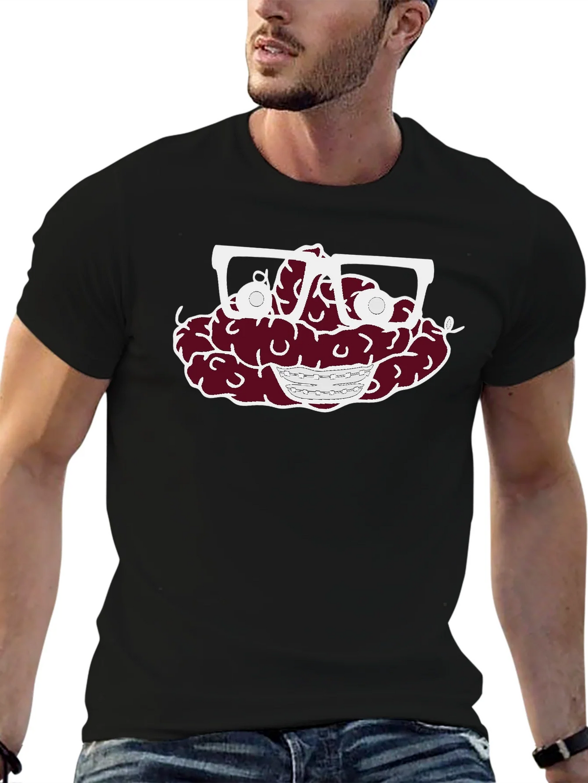Brain with Glasses Graphic Tee - Unisex T-Shirt product image 6
