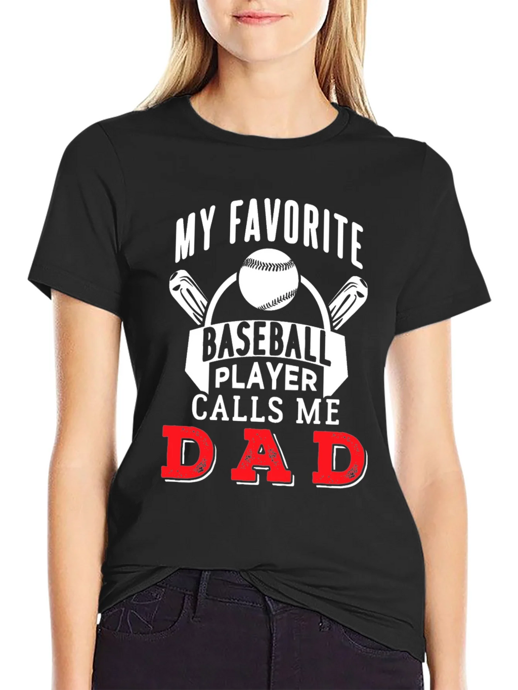 My Favorite Baseball Player Calls Me Dad T-Shirt product image 2